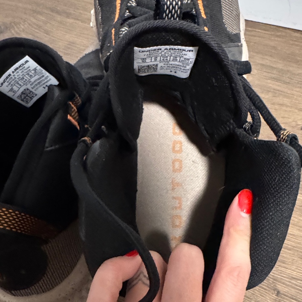 Under Armour Black and Tan Athletic Shoes - Picture 8 of 10